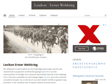 Tablet Screenshot of lexikon-erster-weltkrieg.de